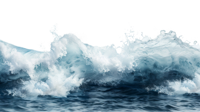 Sea, ocean wave on white background 