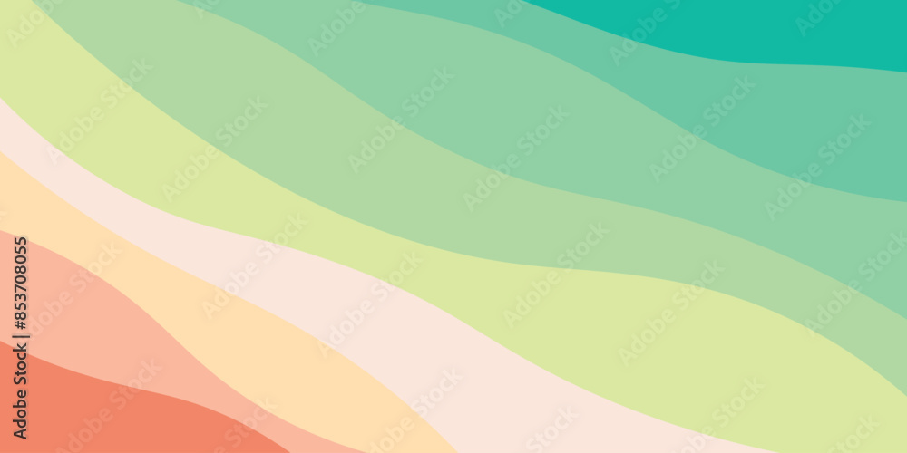 Poster abstract background design with summer color theme, with wavy patterns,abstract summer wave backgrou