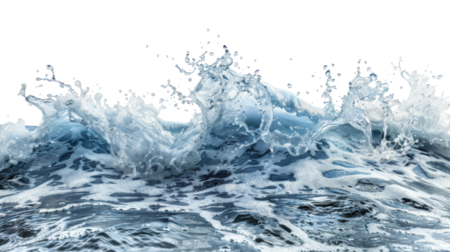 Sea, ocean wave on white background 