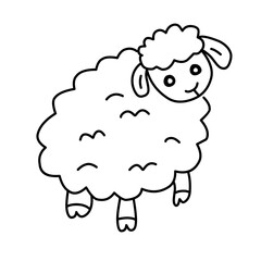 sheep line icon