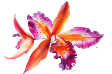 Naklejka premium The orchid is a flower of many colors and shapes found in all parts of the world except for the polar regions, isolated on transparent background