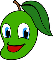 cute funny fruit cartoon character