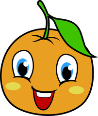 cute funny fruit cartoon character