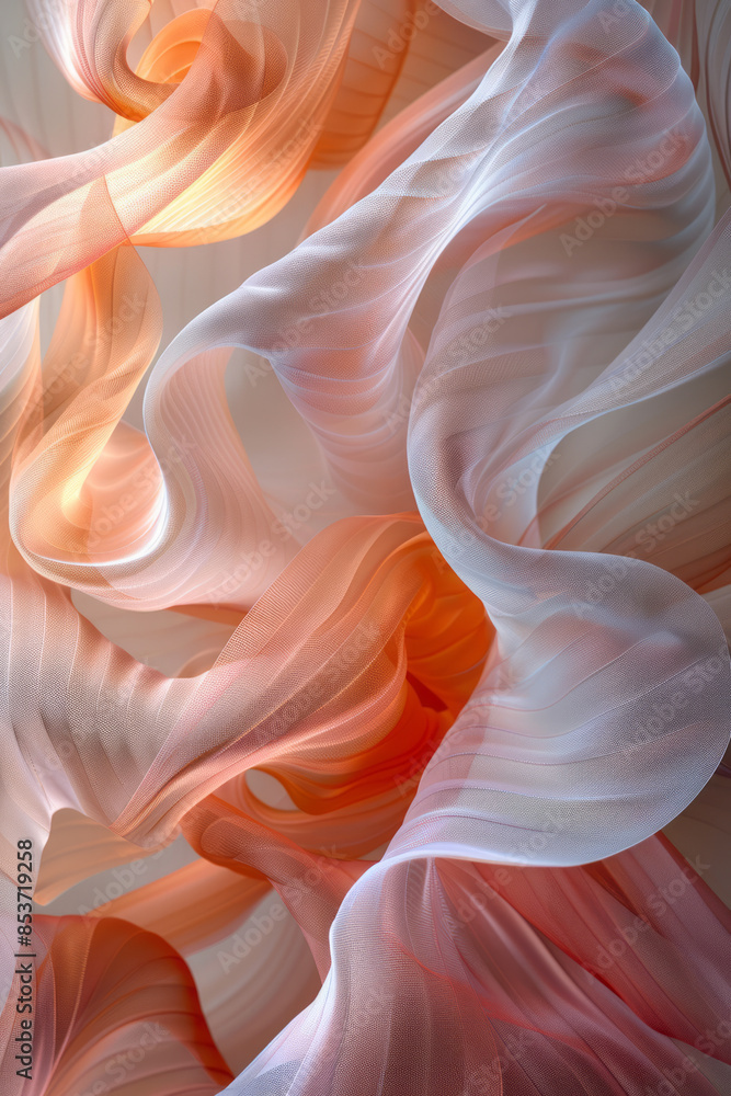 Leinwandbilder elegant abstract pattern with interwoven lines and soft colors on a clean background,