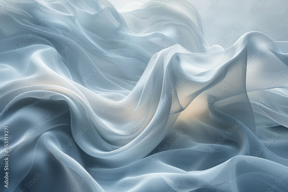 Poster elegant abstract composition with fluid lines and muted tones on a plain background,