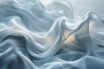 Obraz premium Elegant abstract composition with fluid lines and muted tones on a plain background,