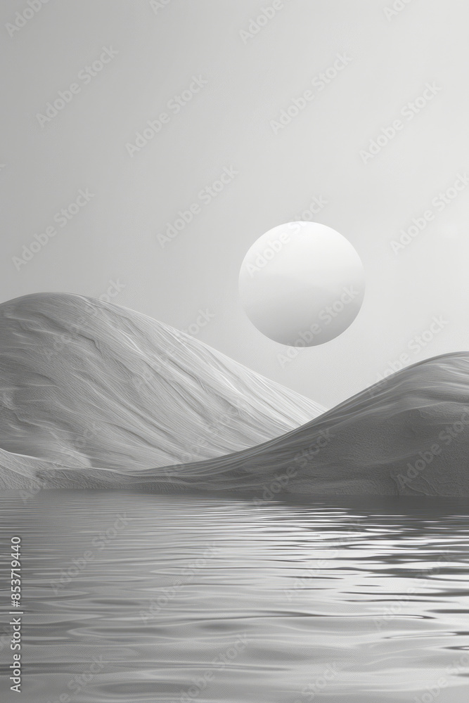 Leinwandbilder simple abstract design with a focus on negative space and minimalist forms,