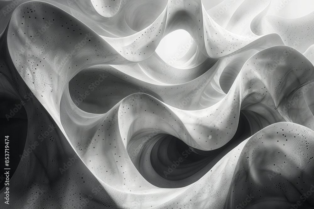 Leinwandbilder Elegant abstract design with intricate line work and minimalist forms on a clean backdrop,