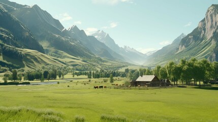 mountain peaks calm landscape wallpaper background