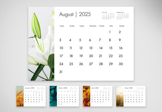 2025 Clean and Minimalist Calendar