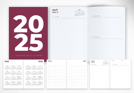 12 Month Daily Planner