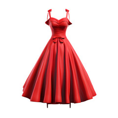 red dress on a white background