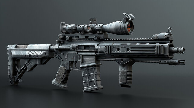 m 416 with scope in gray shade