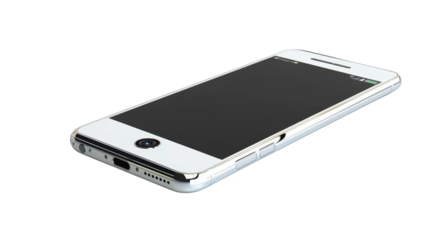 Phone, smartphone technology communication on white background