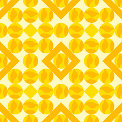 Vector - geometric shape seamless pattern, square and balls. 