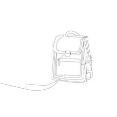 Obraz premium Doodle Line Art Bag Illustration. Editable Vector Thin Stroke Sketch Drawing.