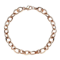 Delicate gold chain necklace with simple links.