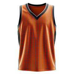 High-quality basketball jersey on transparent background.
