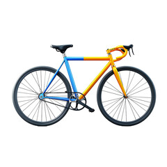 High-quality bicycle on transparent background.