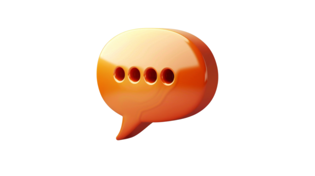 Speech bubble colorful icon on white background