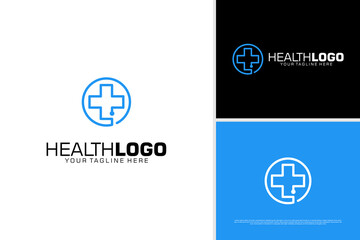Vector health orbit logo design template