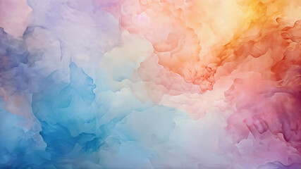Fototapeta premium A soft, fluid watercolor texture with softly blended colors and subtle gradients. Generative AI