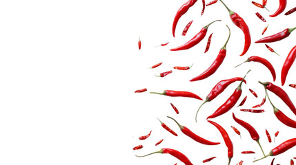Fototapeta premium Chili pepper , red hot pepper, on white background