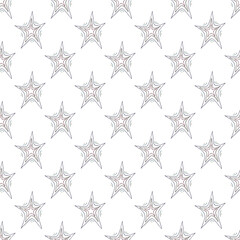 Seamless pattern with cute stars doodle for decorative print, wrapping paper, greeting cards, wallpaper and fabric