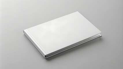 white empty hardcover brochure, mock up on the white background