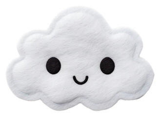 Obraz premium PNG Felt stickers of a single cloud accessories accessory outdoors.