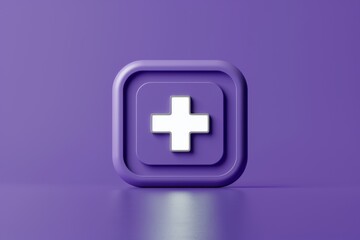 Fototapeta premium 3D Purple Health Icon