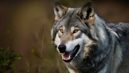 Grey Wolf  Portrait (High Quality Wallpaper Wild Photography)