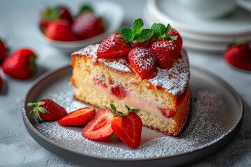 Strawberry Shortcake with Fresh Strawberries
