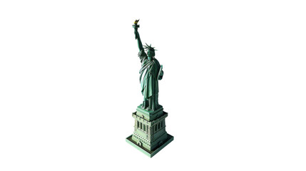 Statue of Liberty US on white background 