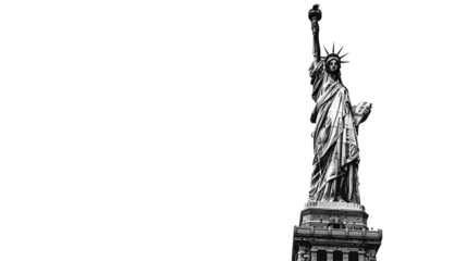 Statue of Liberty US on white background 