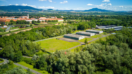 Lager Gedenkst&auml;tte Theresienstadt Luftaufnahme