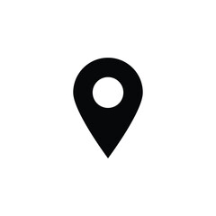 Vector icon of simple forms of point of location.