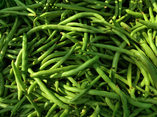 green beans on the ground