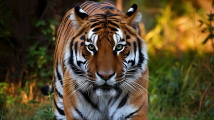 Fototapeta premium Portrait of a Confident Tiger (High Quality Wallpaper Wild Photography)