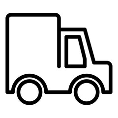 Shipping outline icon vector for mobile app, website, logo and presentation design.