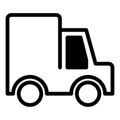 Shipping glyph icon vector for mobile app, website, logo and presentation design.