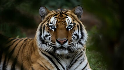 Fototapeta premium Portrait of a Confident Tiger (High Quality Wallpaper Wild Photography)