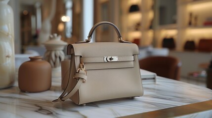 celine tiny bag, Gris etoupe colors, neutral background 
