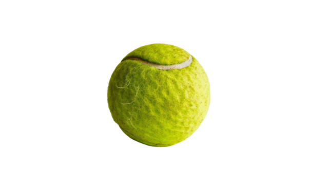 Tennis ball on white background 