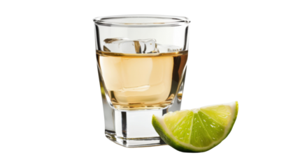Tequila on white background