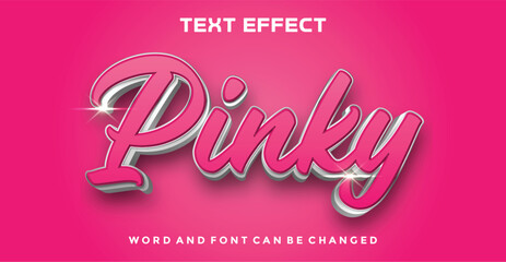 Pinky editable text effect