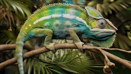 Obraz premium multicolored chameleon (High Quality Wallpaper Wild PhotoGraphy)