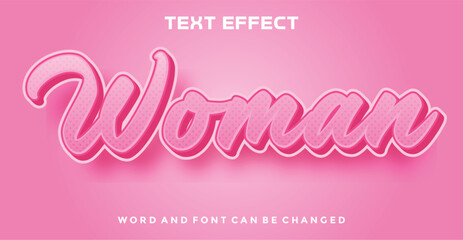 Woman editable text effect
