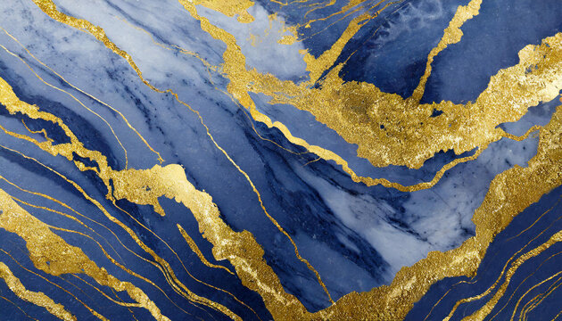 abstract background lapis lazuli marble with shine gold pattern, texture wallpaper