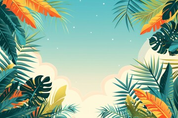 Obraz premium Summer Background illustration created with Generative AI